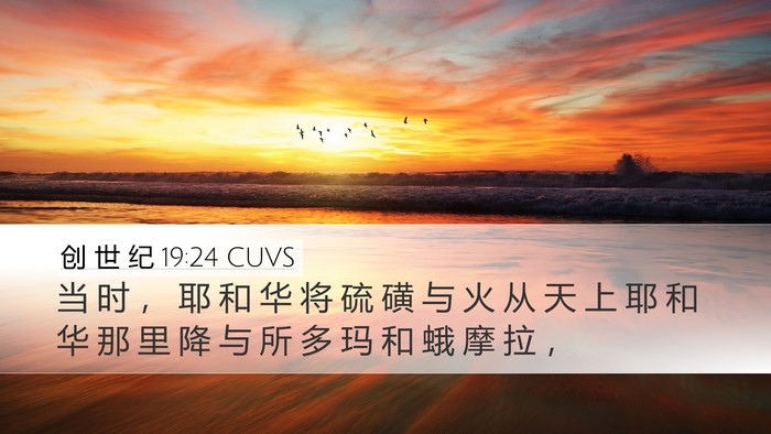 创 世 纪 19:24 CUVS Bible Verse Image