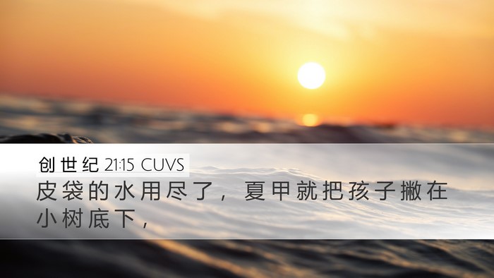 创 世 纪 21:15 CUVS Bible Verse Image