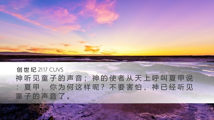 创 世 纪 21:17 CUVS Bible Verse Image