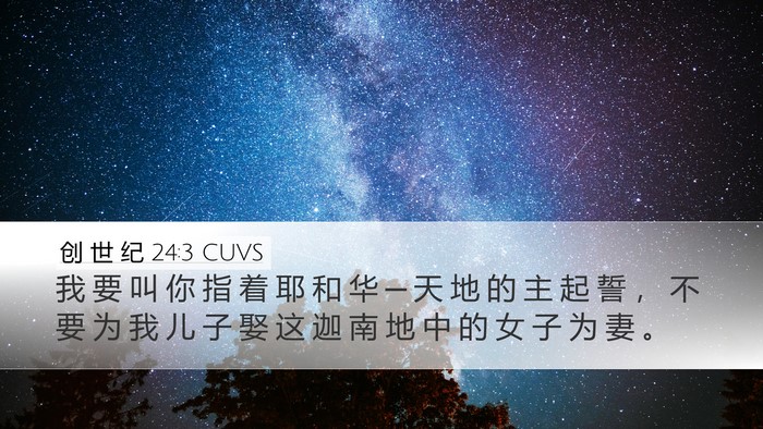 创 世 纪 24:3 CUVS Bible Verse Image