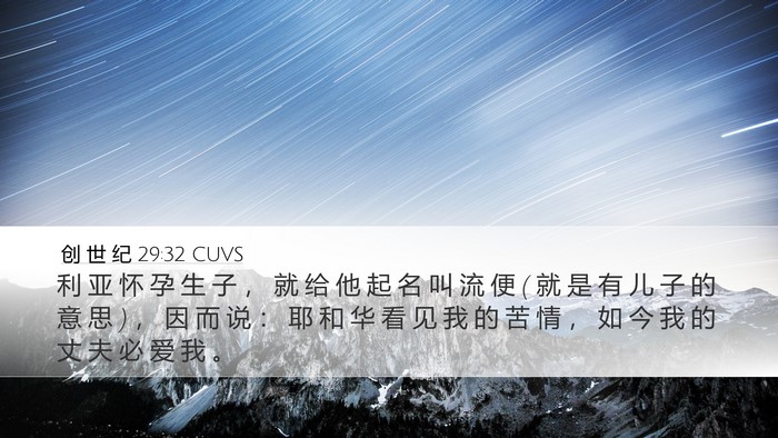 创 世 纪 29:32 CUVS Bible Verse Image