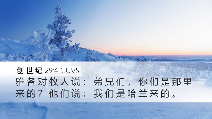 创 世 纪 29:4 CUVS Bible Verse Image