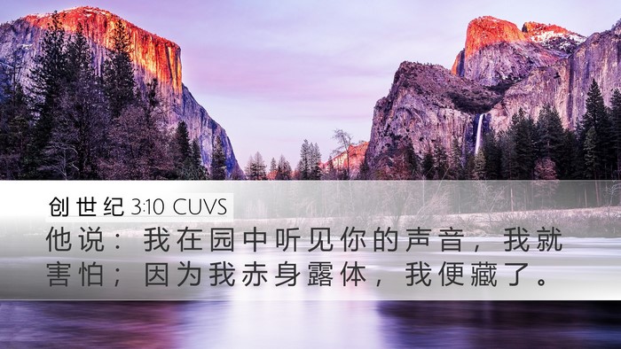 创 世 纪 3:10 CUVS Bible Verse Image
