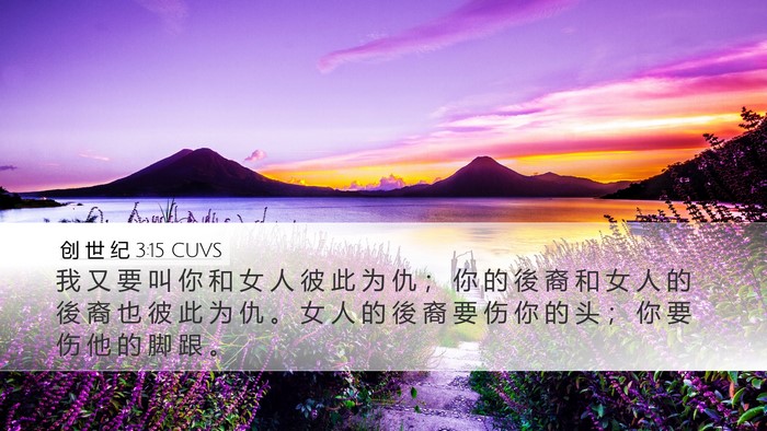 创 世 纪 3:15 CUVS Bible Verse Image