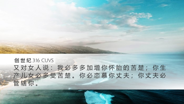 创 世 纪 3:16 CUVS Bible Verse Image