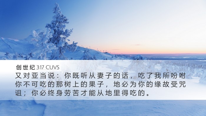 创 世 纪 3:17 CUVS Bible Verse Image