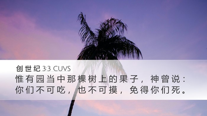 创 世 纪 3:3 CUVS Bible Verse Image