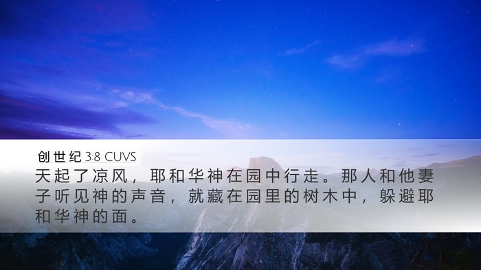 创 世 纪 3:8 CUVS Bible Verse Image