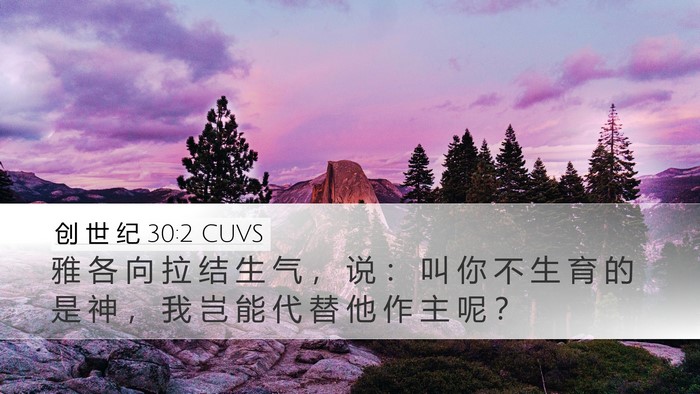 创 世 纪 30:2 CUVS Bible Verse Image