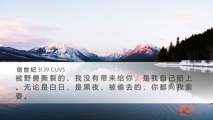 创 世 纪 31:39 CUVS Bible Verse Image