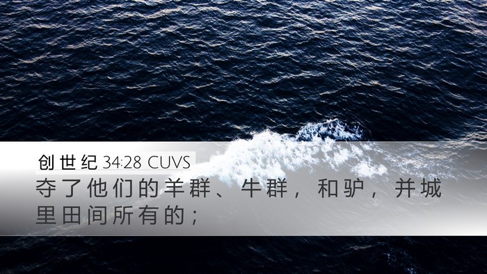 创 世 纪 34:28 CUVS Bible Verse Image