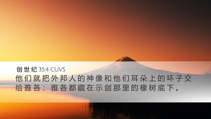 创 世 纪 35:4 CUVS Bible Verse Image