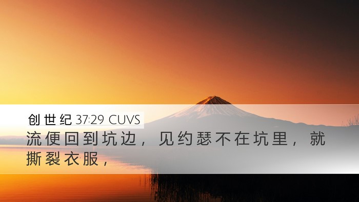 创 世 纪 37:29 CUVS Bible Verse Image