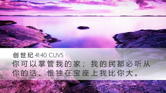 创 世 纪 41:40 CUVS Bible Verse Image