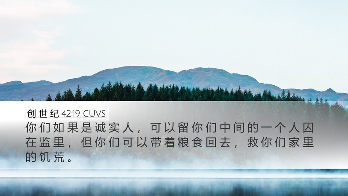 创 世 纪 42:19 CUVS Bible Verse Image