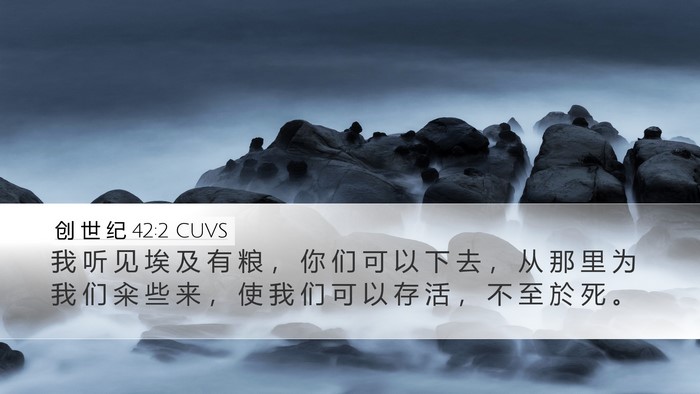 创 世 纪 42:2 CUVS Bible Verse Image