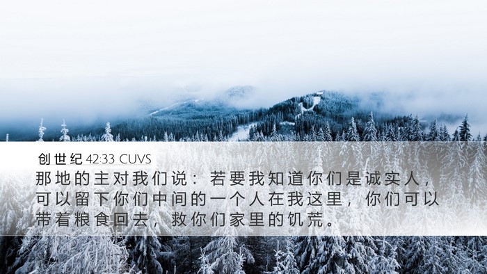 创 世 纪 42:33 CUVS Bible Verse Image