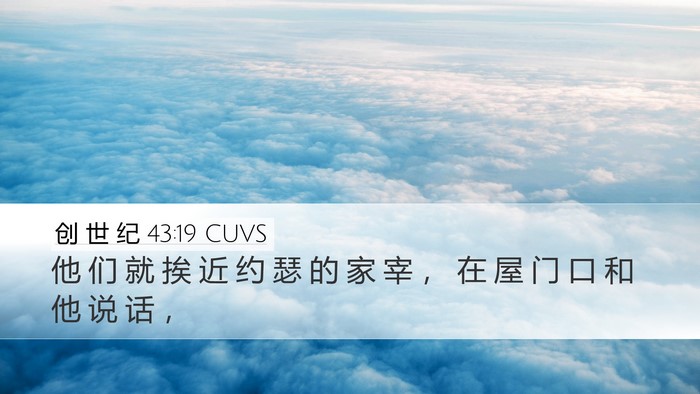 创 世 纪 43:19 CUVS Bible Verse Image