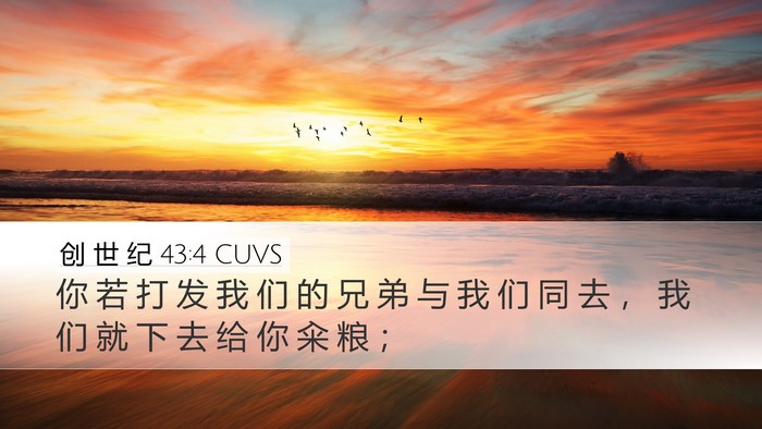 创 世 纪 43:4 CUVS Bible Verse Image