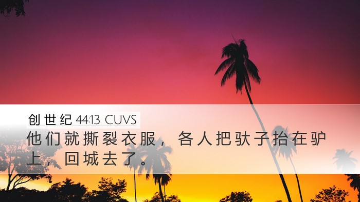 创 世 纪 44:13 CUVS Bible Verse Image