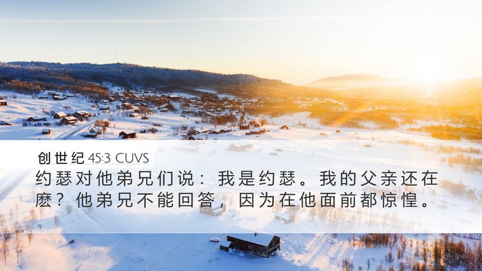 创 世 纪 45:3 CUVS Bible Verse Image