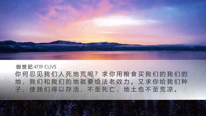 创 世 纪 47:19 CUVS Bible Verse Image