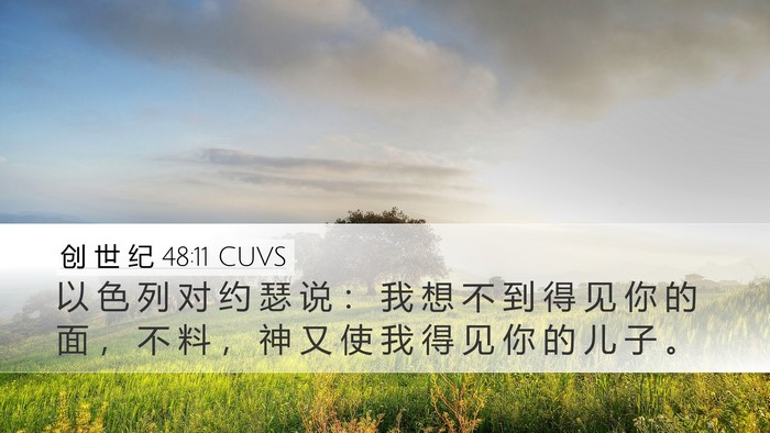 创 世 纪 48:11 CUVS Bible Verse Image