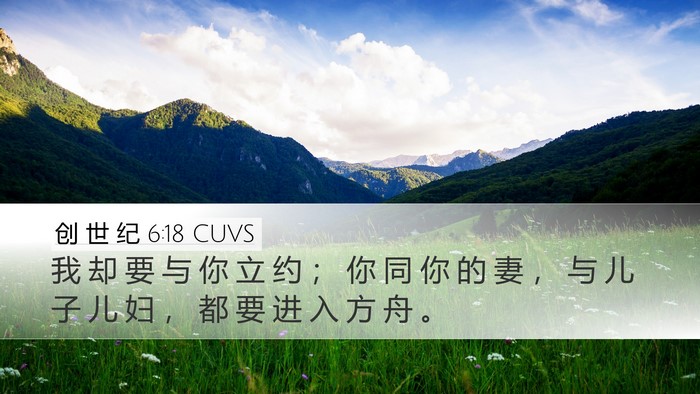 创 世 纪 6:18 CUVS Bible Verse Image