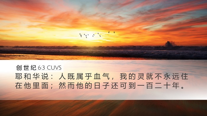 创 世 纪 6:3 CUVS Bible Verse Image
