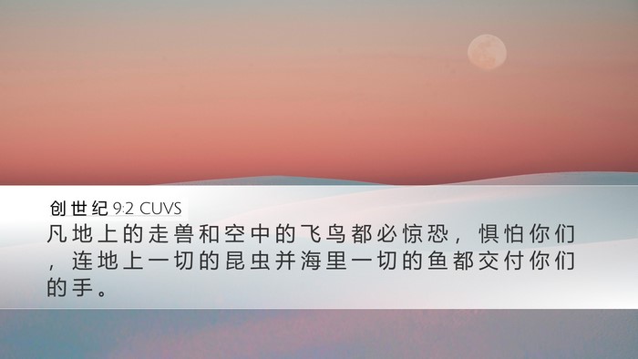 创 世 纪 9:2 CUVS Bible Verse Image