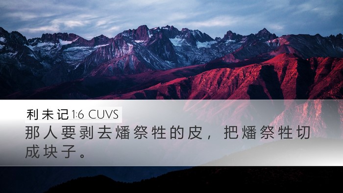 利 未 记 1:6 CUVS Bible Verse Image