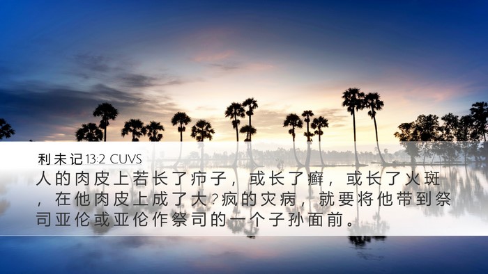 利 未 记 13:2 CUVS Bible Verse Image