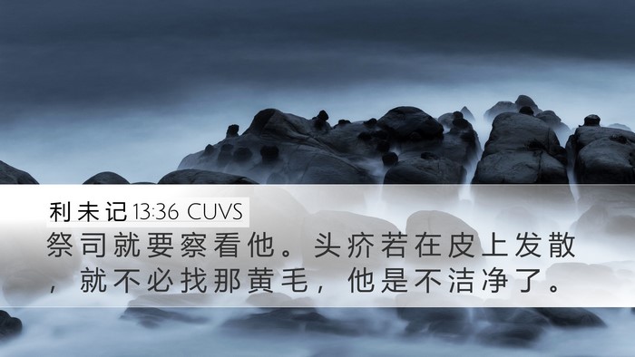 利 未 记 13:36 CUVS Bible Verse Image