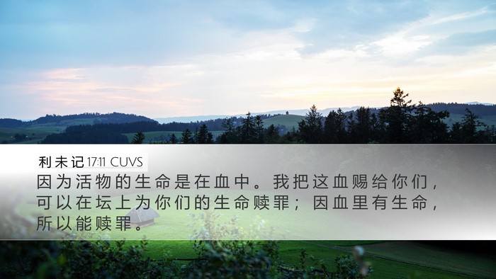 利 未 记 17:11 CUVS Bible Verse Image