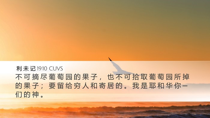 利 未 记 19:10 CUVS Bible Verse Image