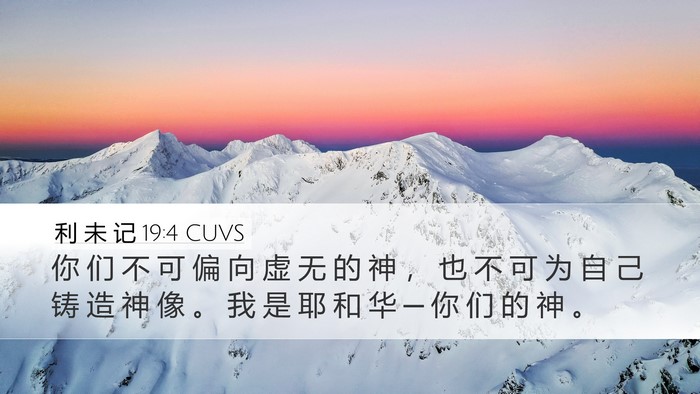 利 未 记 19:4 CUVS Bible Verse Image