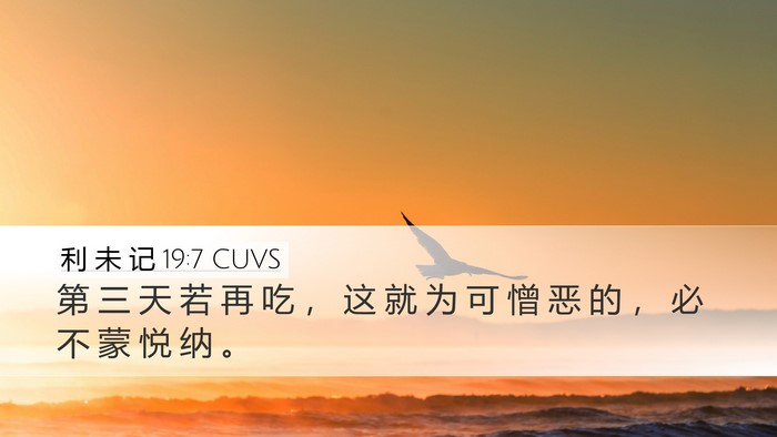 利 未 记 19:7 CUVS Bible Verse Image