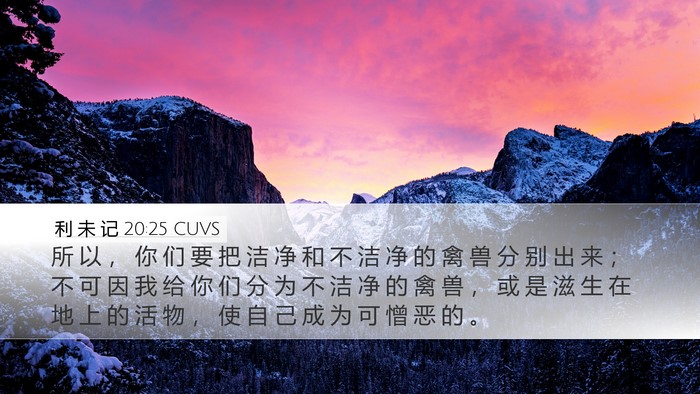 利 未 记 20:25 CUVS Bible Verse Image