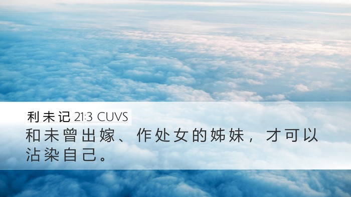 利 未 记 21:3 CUVS Bible Verse Image