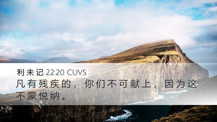 利 未 记 22:20 CUVS Bible Verse Image