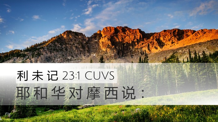 利 未 记 23:1 CUVS Bible Verse Image