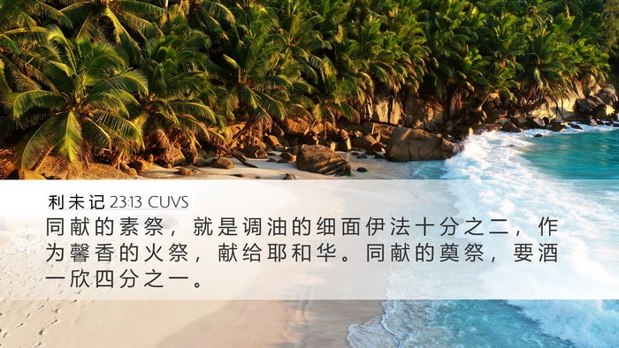 利 未 记 23:13 CUVS Bible Verse Image