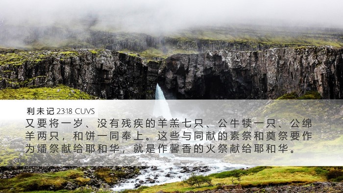 利 未 记 23:18 CUVS Bible Verse Image