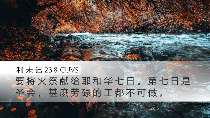 利 未 记 23:8 CUVS Bible Verse Image