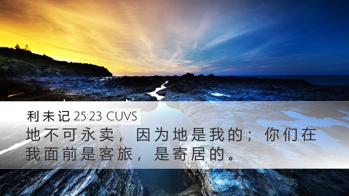 利 未 记 25:23 CUVS Bible Verse Image