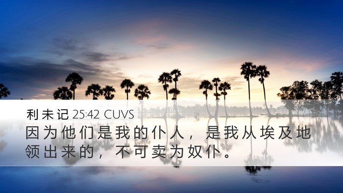 利 未 记 25:42 CUVS Bible Verse Image