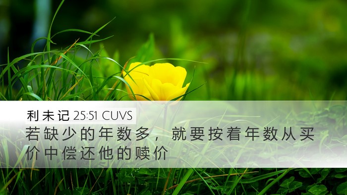 利 未 记 25:51 CUVS Bible Verse Image