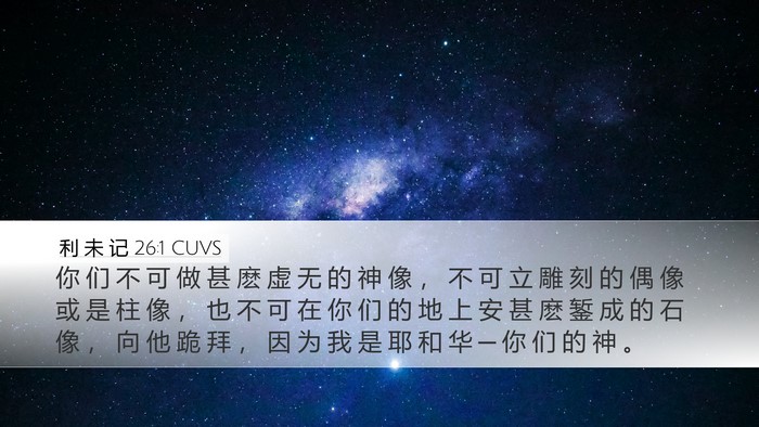 利 未 记 26:1 CUVS Bible Verse Image
