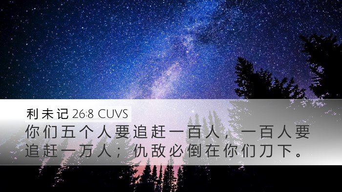 利 未 记 26:8 CUVS Bible Verse Image