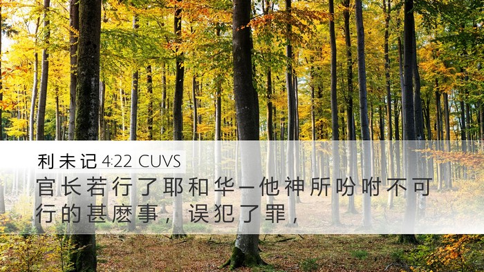 利 未 记 4:22 CUVS Bible Verse Image